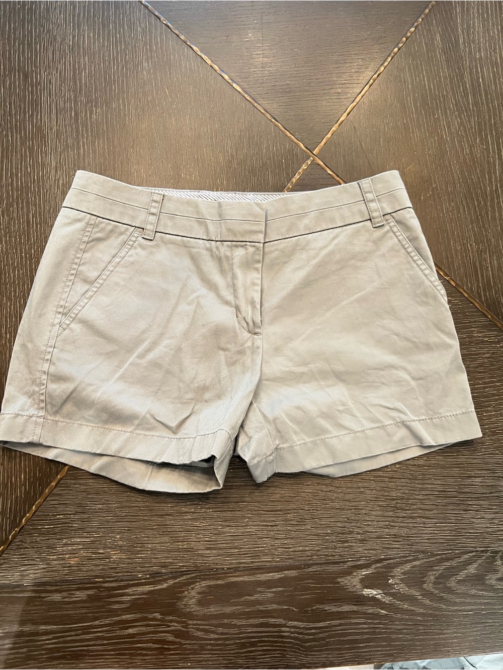 J. Crew Women's Chino Bermuda Shorts in Light Gray